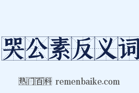 哭公素反义词是什么意思的图片